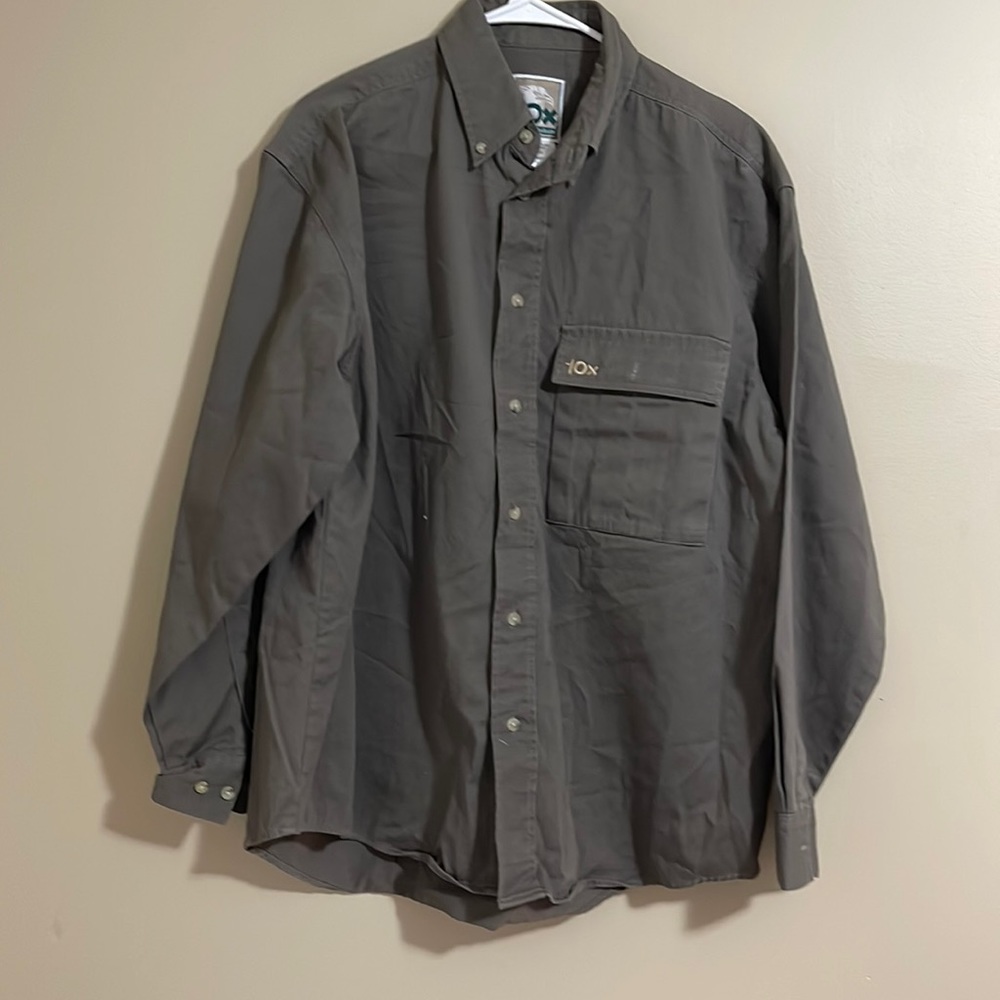 Vintage 10x brand Hunting shirt Excellent Condition Sz Large Gray